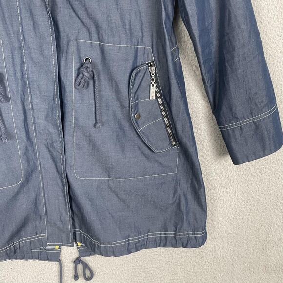 Nikki Jones Jacket Womens Medium Hooded Full Zip Parka Coat Drawstring - Picture 5 of 14